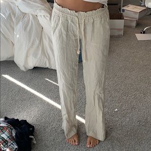 roxy flowy beige pants